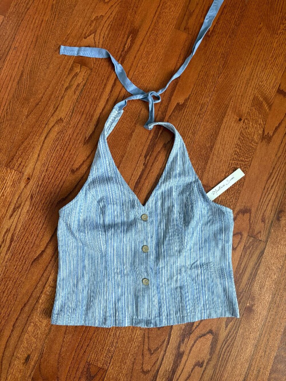 Mustard Seed Striped halter waistcoat